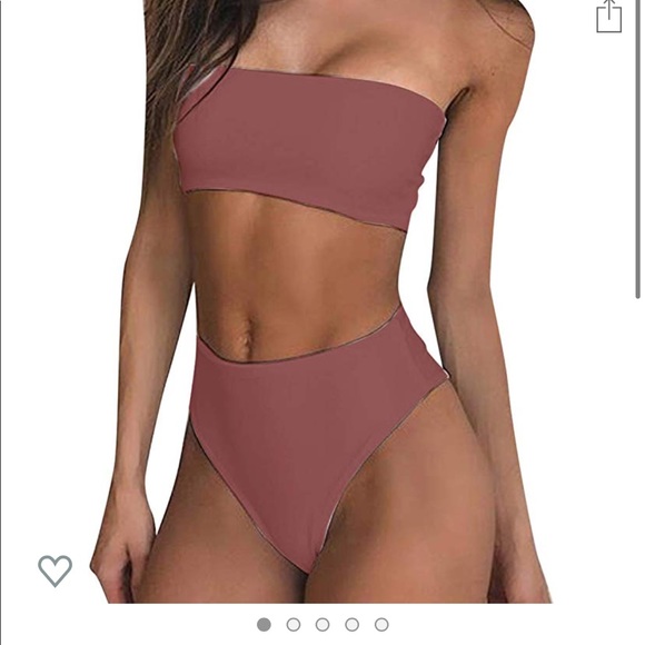Bandeau high waisted bikini - Picture 1 of 3